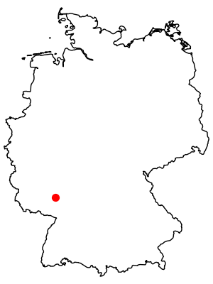 Karte mit Stadt markiert