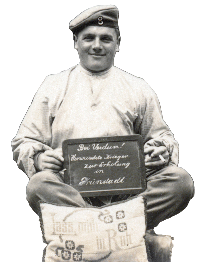 Sitzender Soldat, 1. Weltkrieg