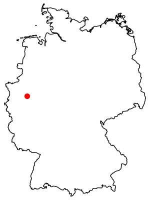 Karte mit Gevelsberg markiert